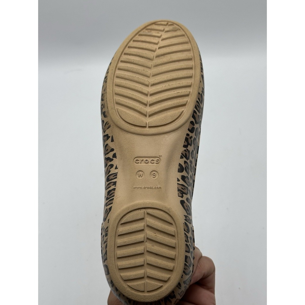 Crocs Kadee Flats Women 9 Cheetah Leopard Animal Print Ballet Flats Comfort Shoe - Picture 14 of 16